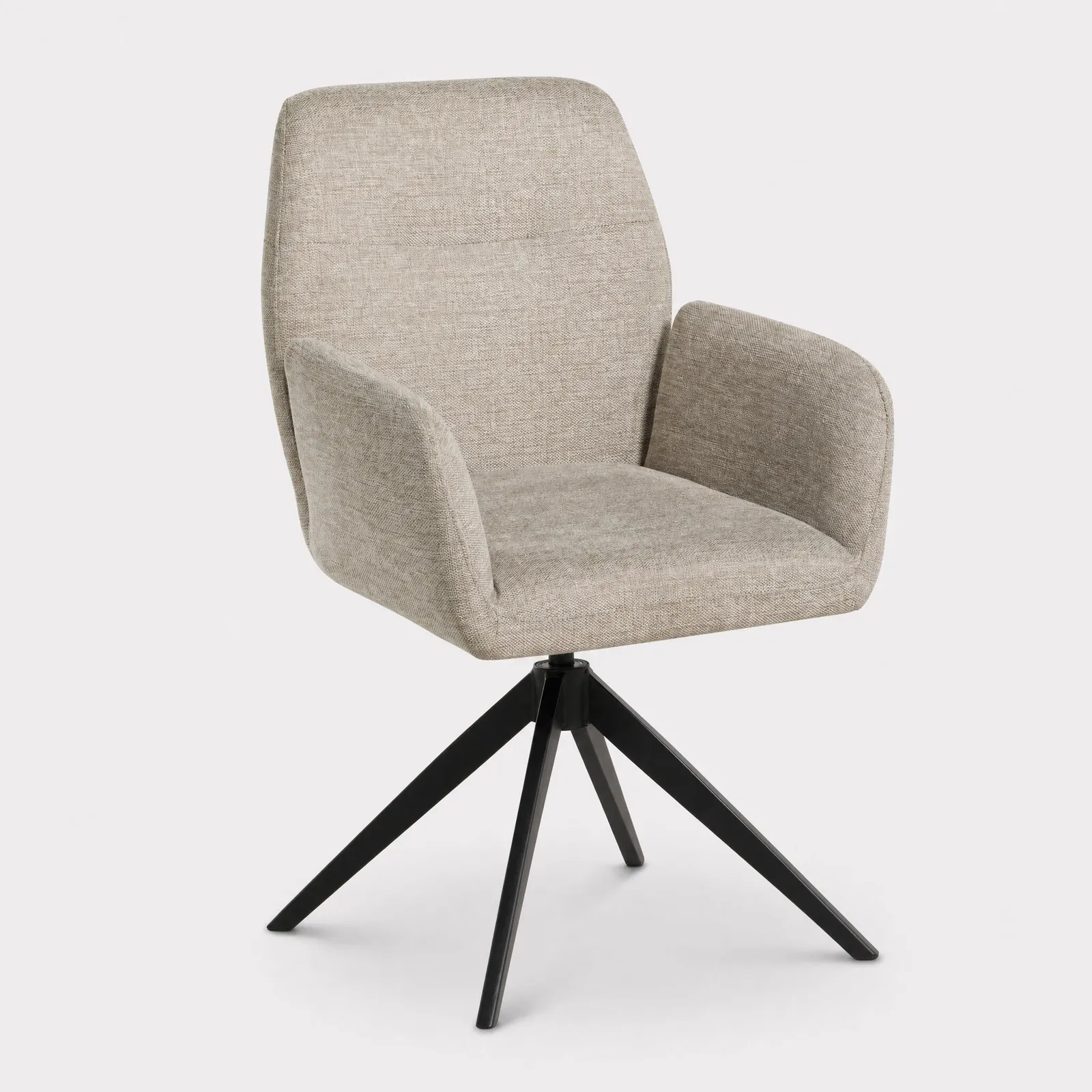 Sorelle Swivel Dining Chair, Neutral Fabric | Barker & Stonehouse