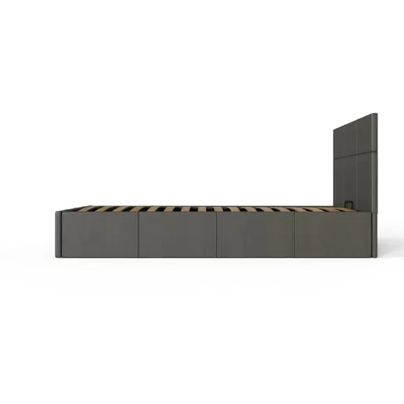 Side Lift Ottoman Bed, Faux Leather 5