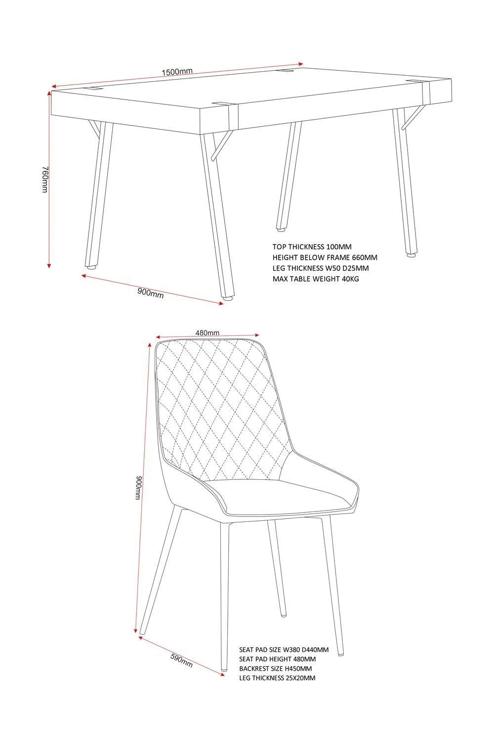 Seconique Treviso Dining Set with Avery Chairs in Blue 6