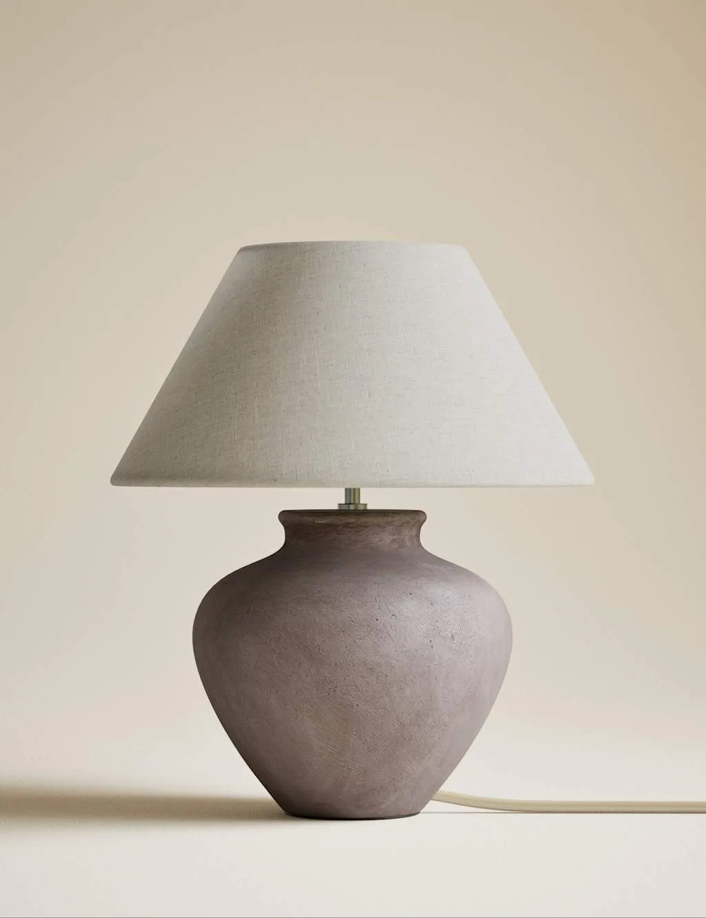 M&S Ceramic Urn Table Lamp Neutral