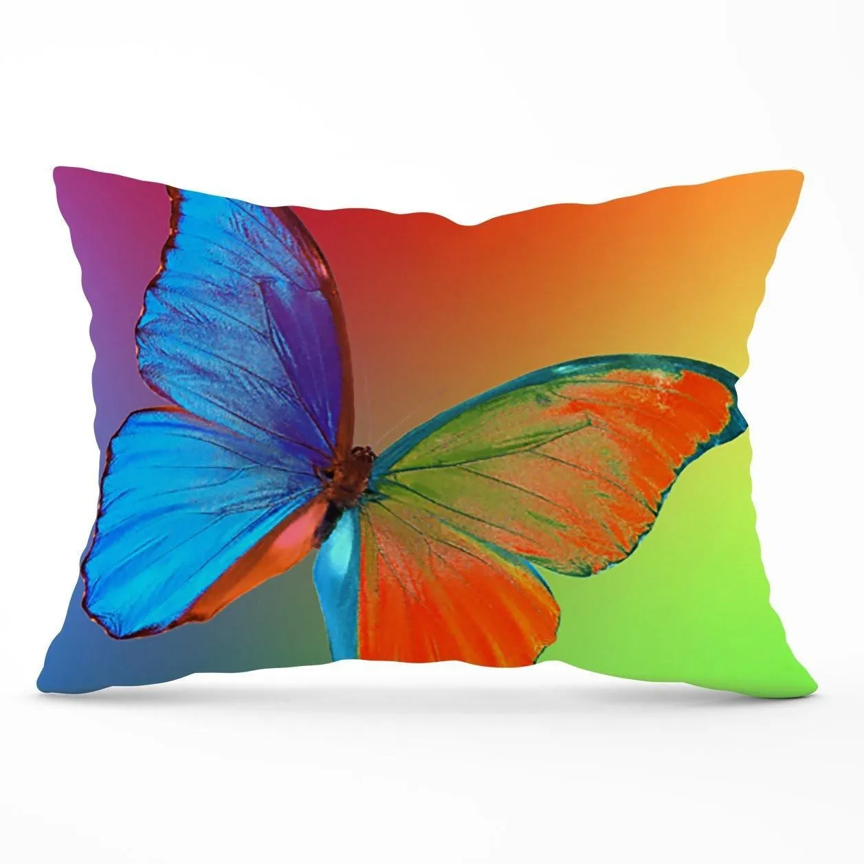 Warren Reed - Designer Vibrant Butterfly Cushions in Blue