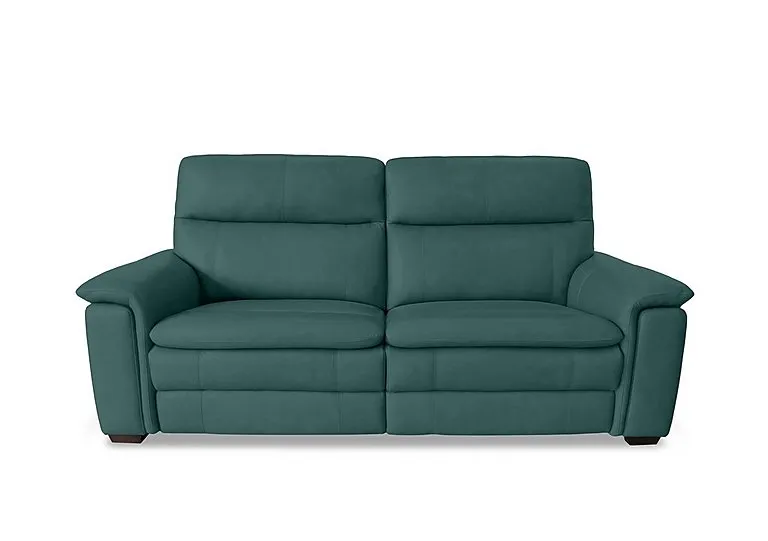 Recharge 3 Seater Leather Power Recliner Sofa with Power Headrests - BV Lake Green - Sofas and Armchairs - In Time for Christmas
