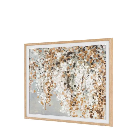 Cedar and Sage Soft Abstract Falling Framed Canvas 5