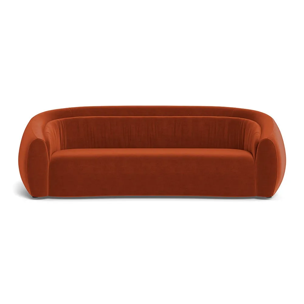 Heal's Flora 4 Seater Sofa Nobilis Velvet Rust 1