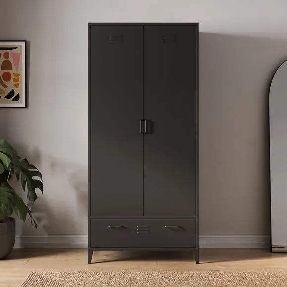 Helga Metal Double Wardrobe 1