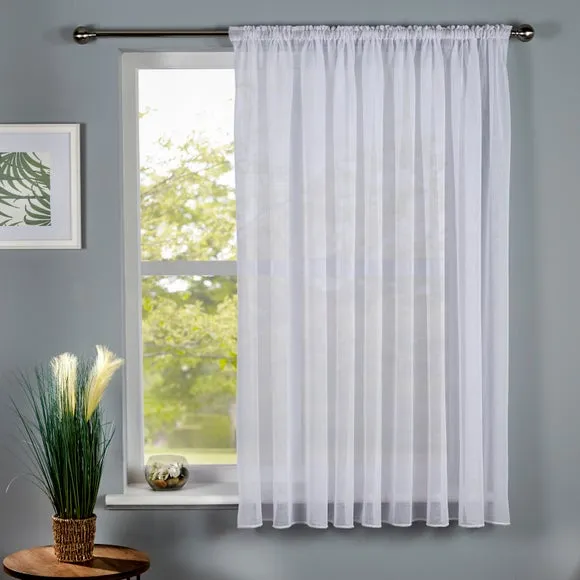By the Metre White Brooks Voile Fabric 2