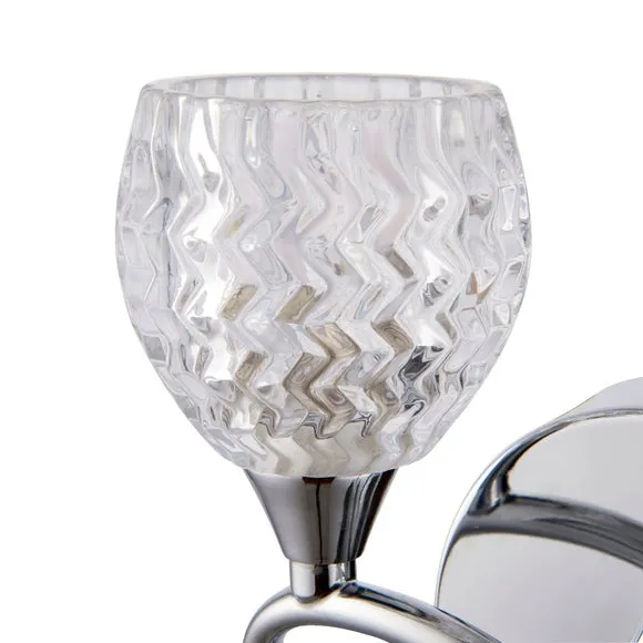 Vogue Boyer 2 Light Wall Light Chrome 5