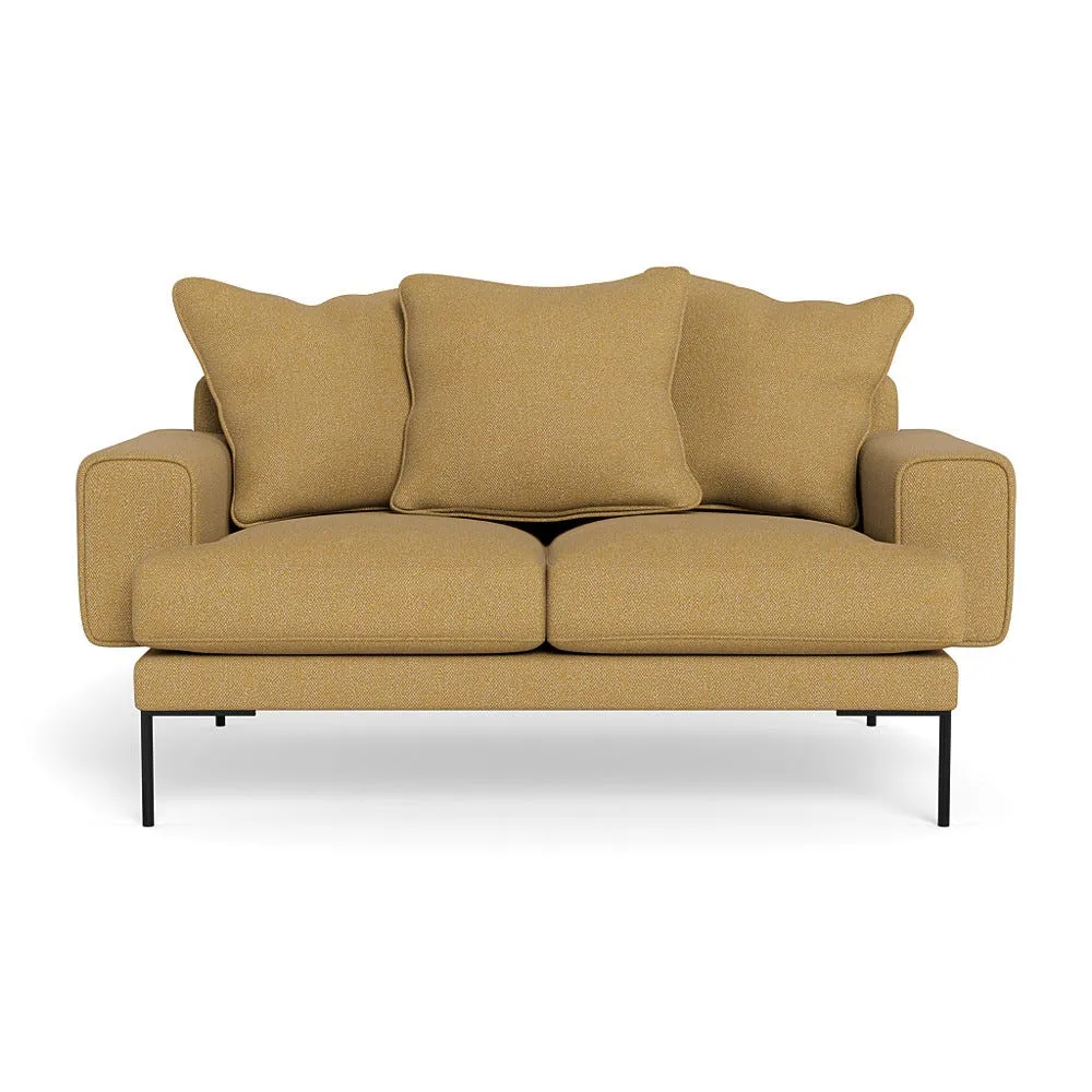 Heal's Torrington 2 Seater Sofa Boucle Tweed Citrine Black Feet 1