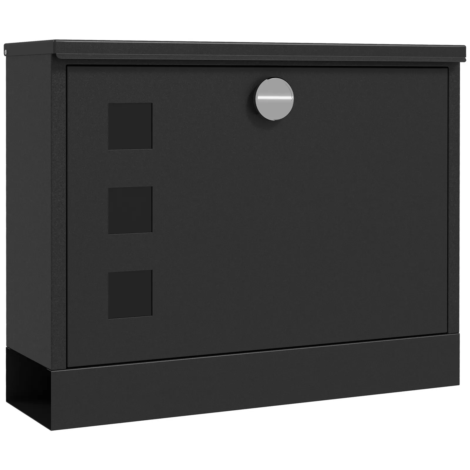 HOMCOM Wall Mounted Letter Box Post Box Mailbox with 2 Keys in Black 2