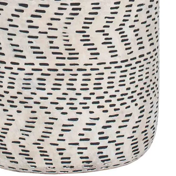 Atouk Black Textured Stoneware Vase 2