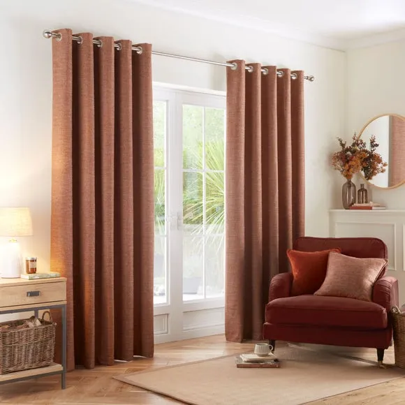 Churchgate Swithland Herringbone Eyelet Curtains (Blackout Available) 2
