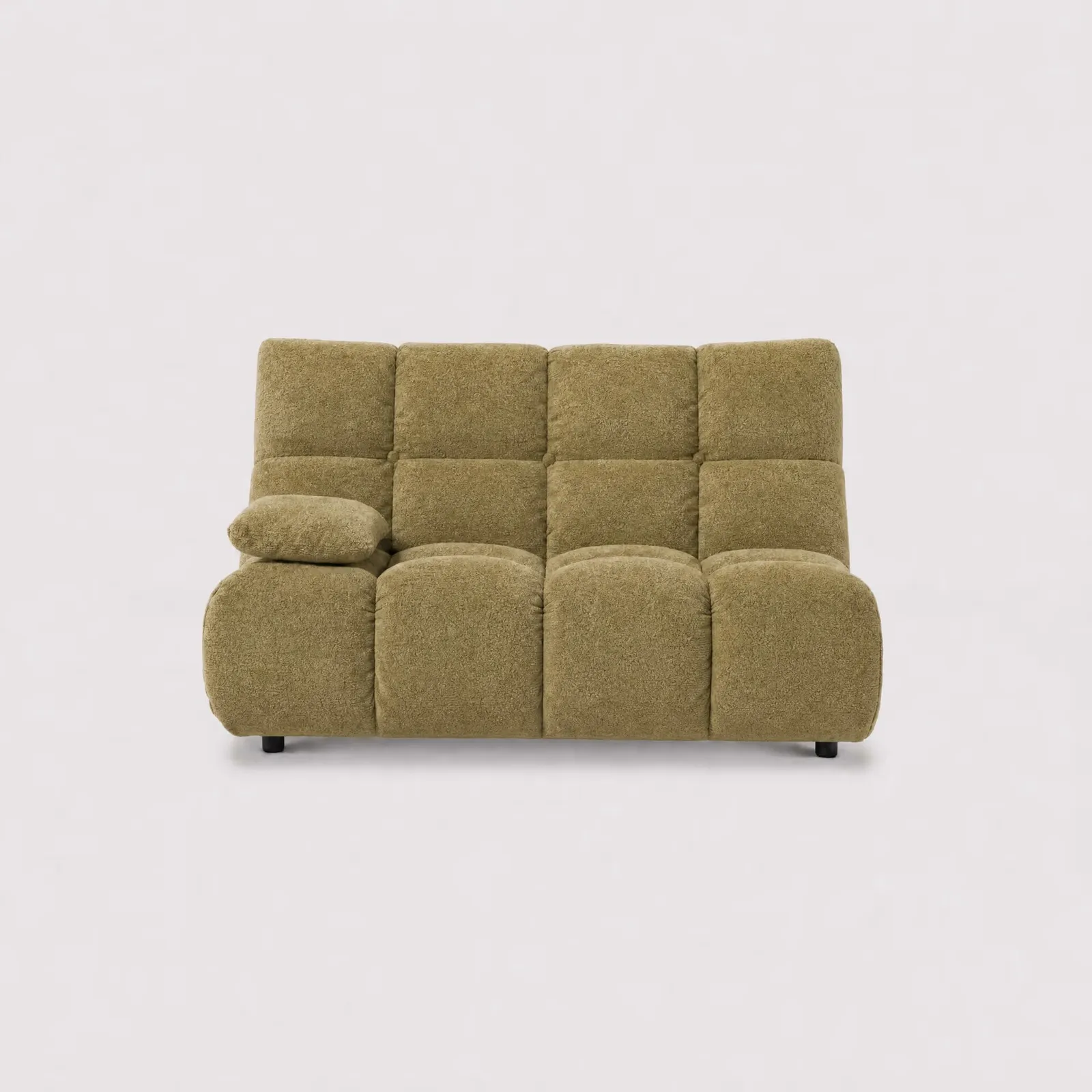 Bryce 2 Seater Modular Piece With Armrest Left Modular Sofa, Gold Fabric | Barker & Stonehouse 1