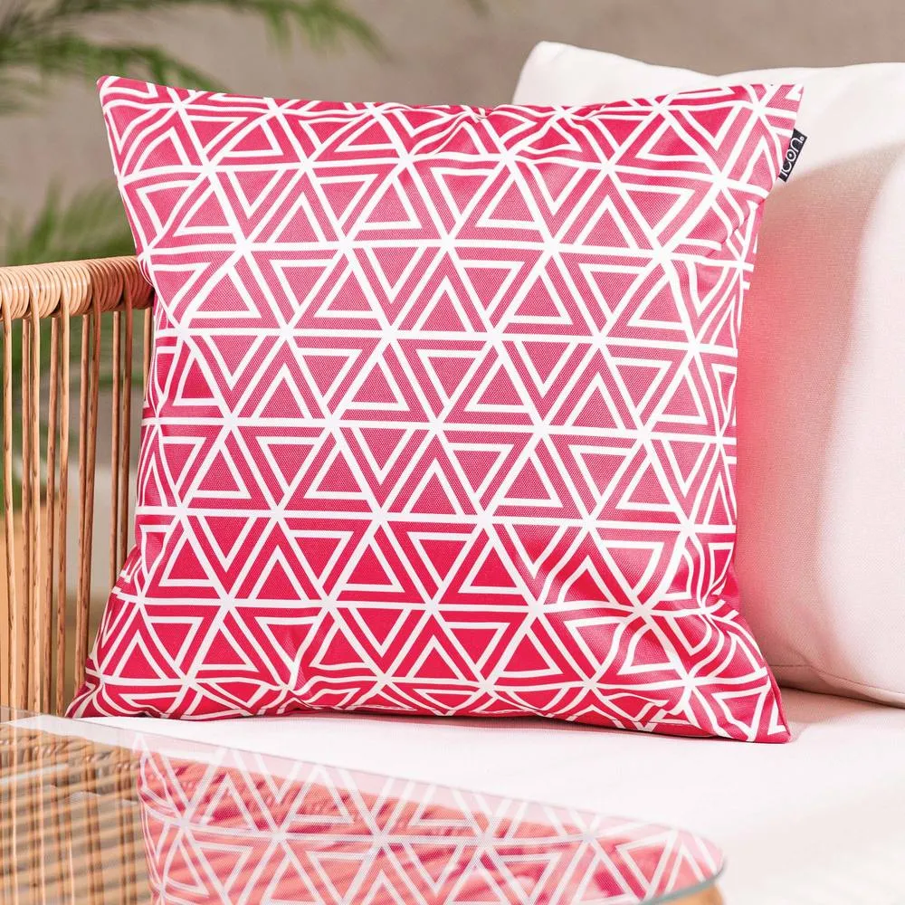 icon Cushion 43x43cm Triangle Geo, Pink