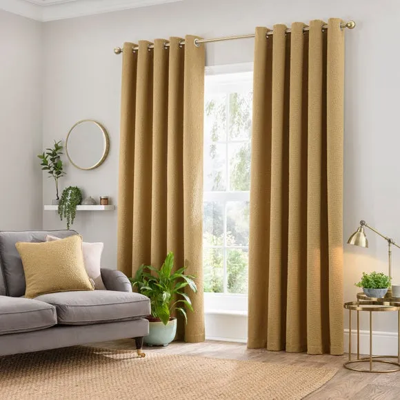 Churchgate Woodhouse Boucle Eyelet Curtains (Blackout Available) 2
