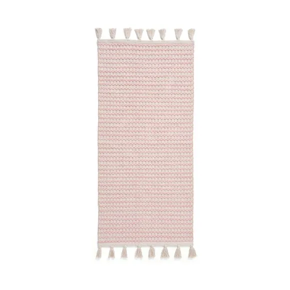 Cotton Linear Pink Scatter Rug 5