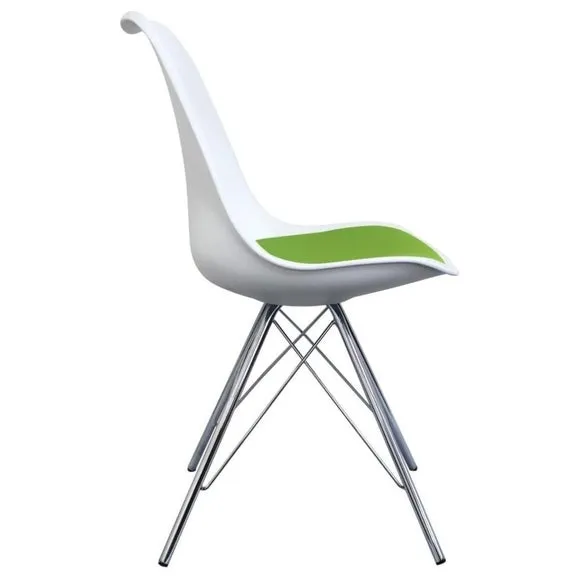 Fusion Living Soho White Plastic Dining Chair 4