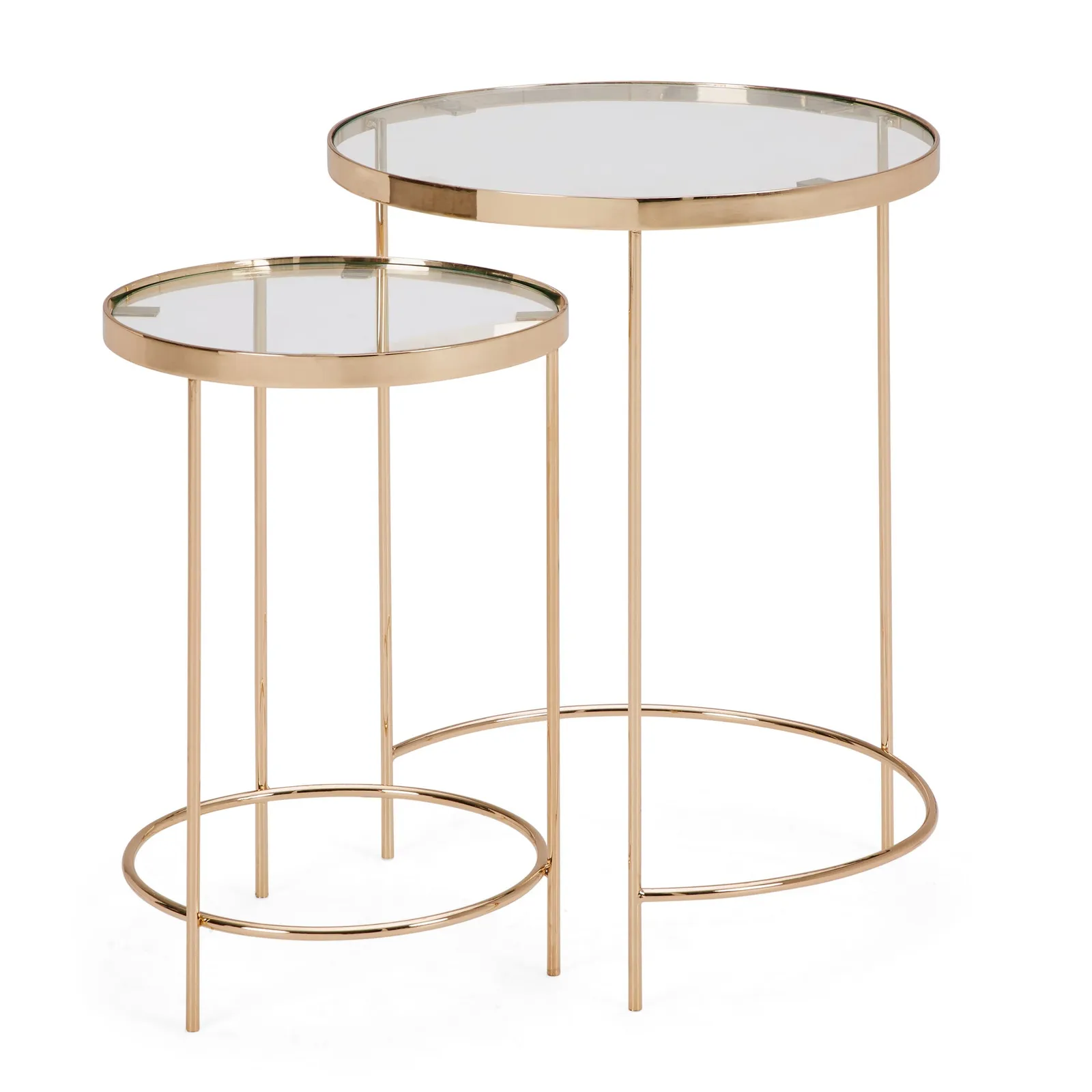 Ritz Glass Nest of Tables Clear