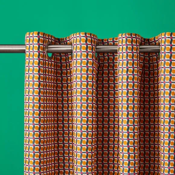 Yinka Ilori Sweet Flows Eyelet Curtains 1