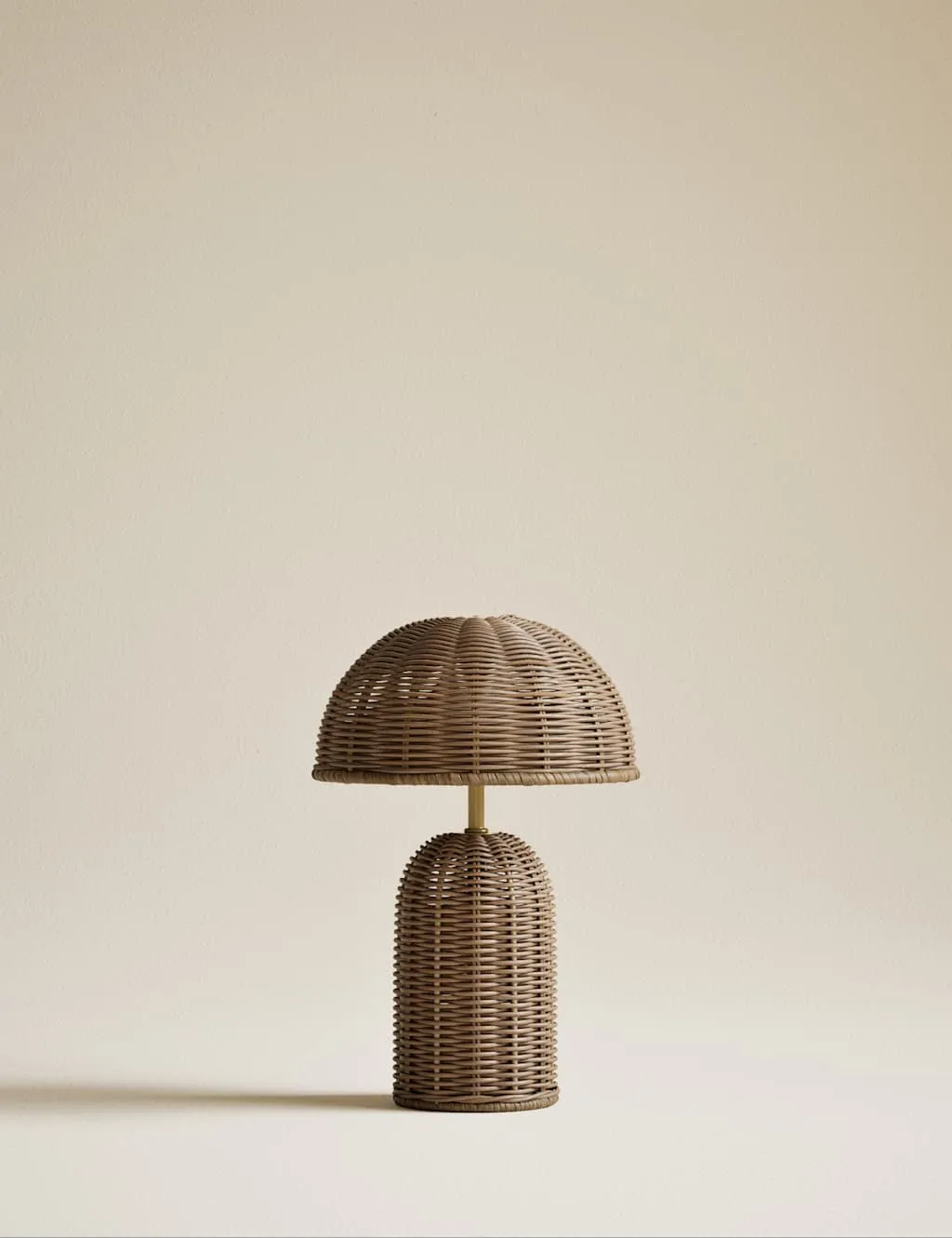 M&S Colby Rechargeable Rattan Table Lamp Natural