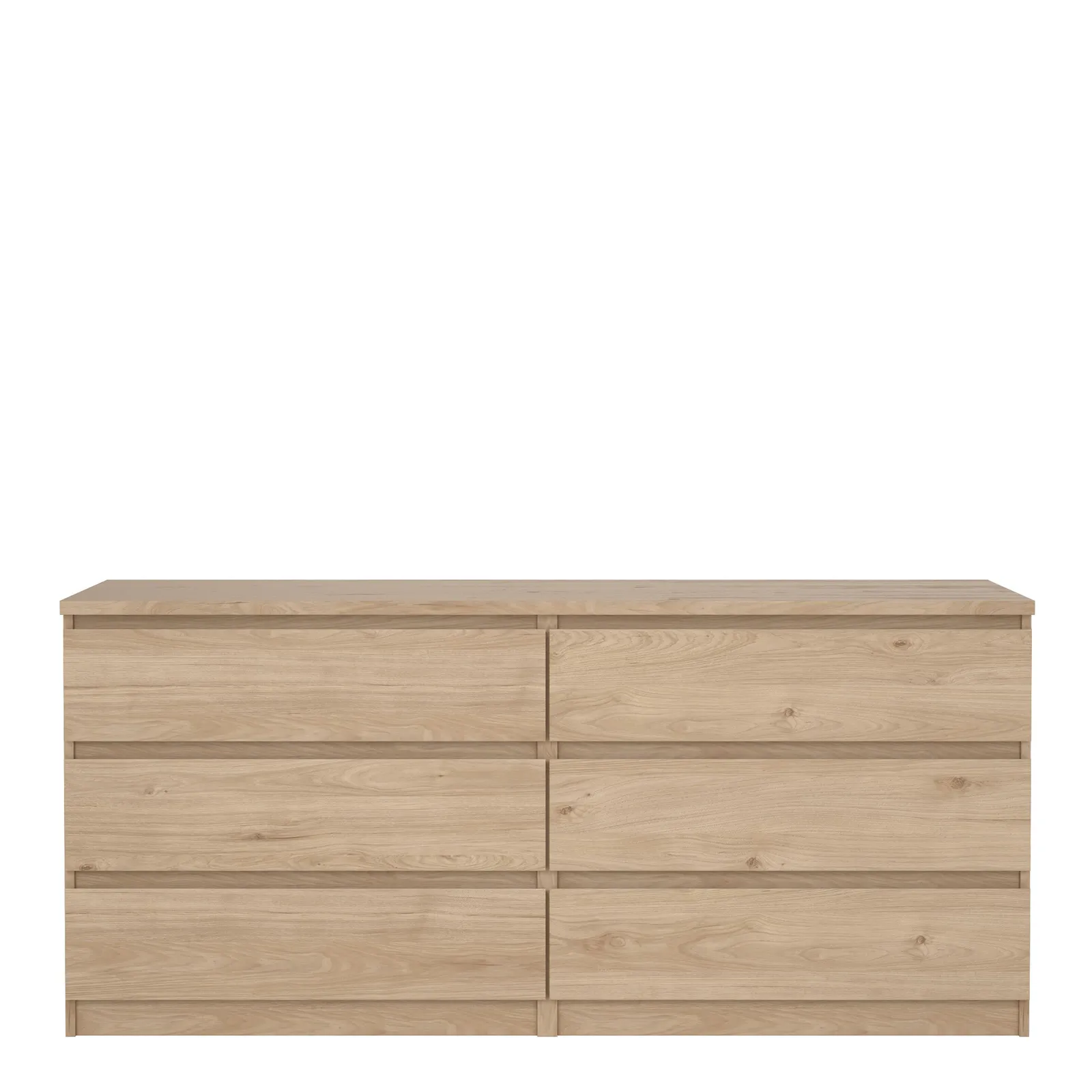 Furniture To Go Naia Wide Chest of 6 Drawers (3+3) in Light Oak 2