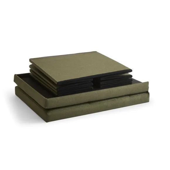 Faux Linen Bed Ottoman 3