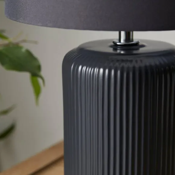 Lea Ribbed Ceramic Table Lamp 3