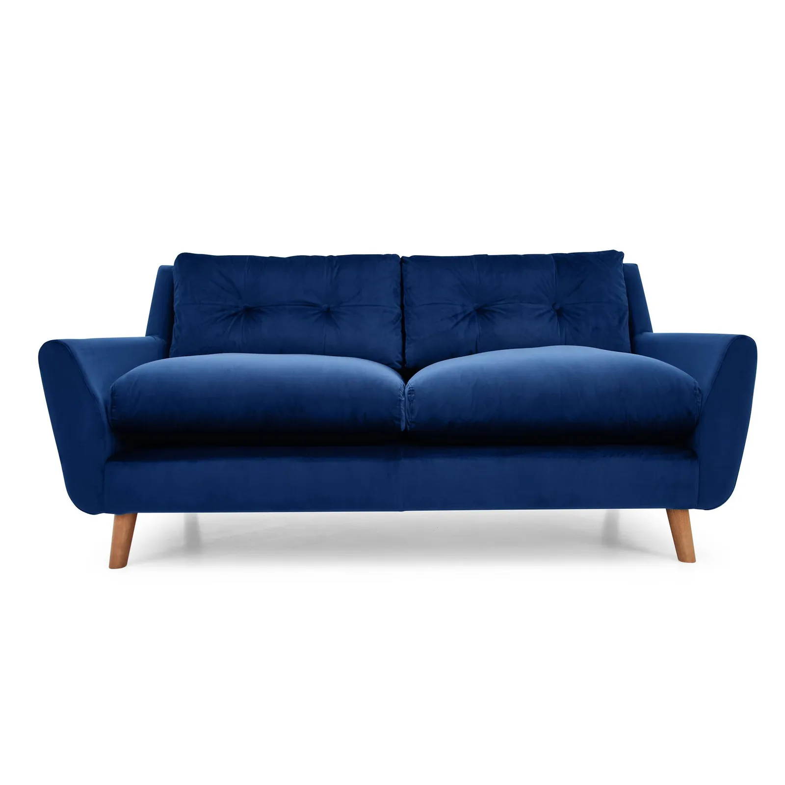 Halston Velvet 3 Seater Sofa Blue