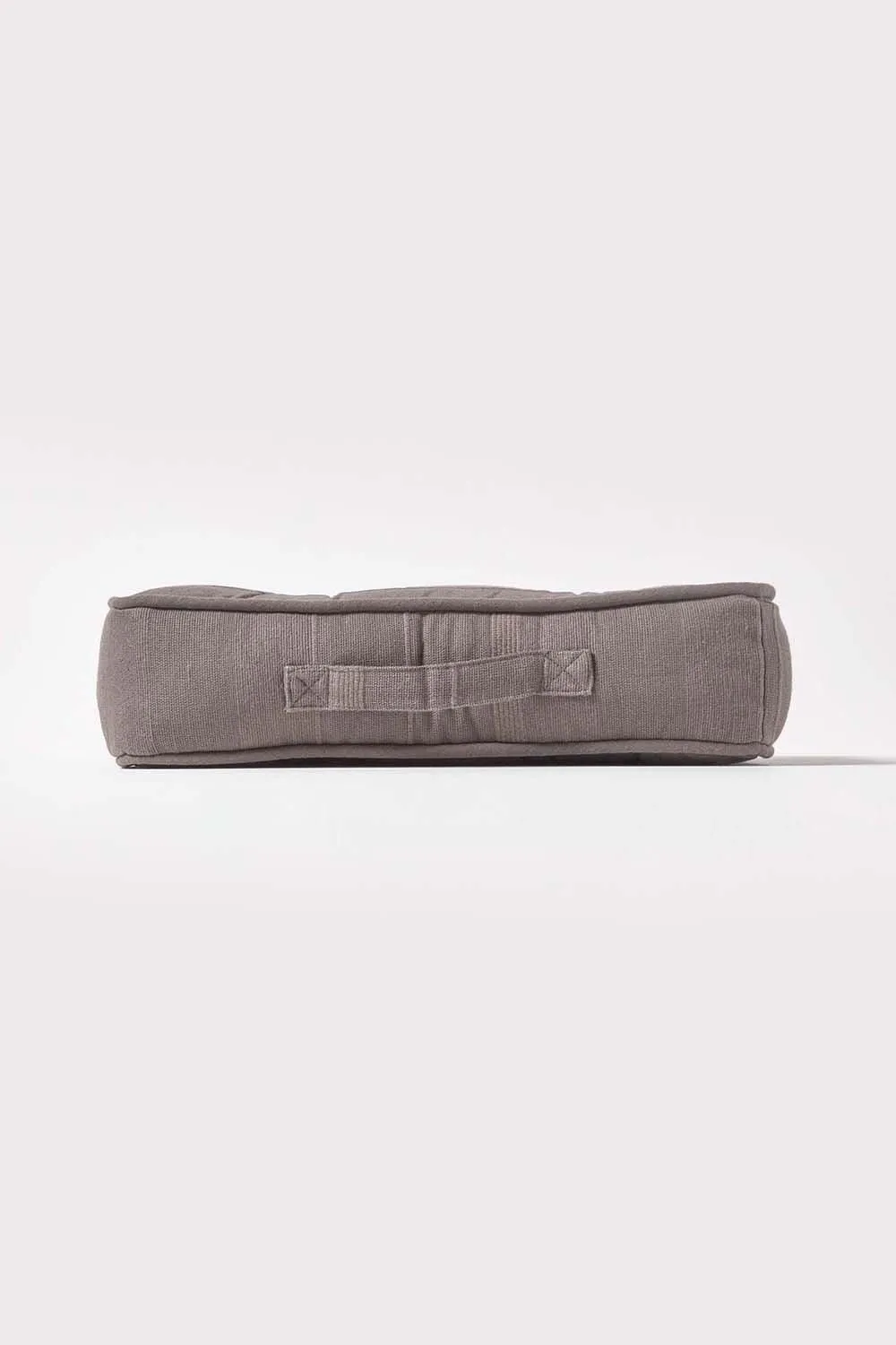 Homescapes Rajput Ribbed Cotton Floor Cushion in Dark Grey 5