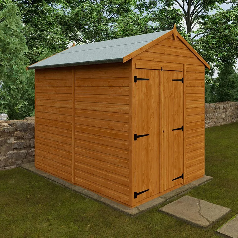 Buttercup Farm 8 x 6 Feet Flex Apex Double Door Windowless 12mm Flex in Burnt Orange 3