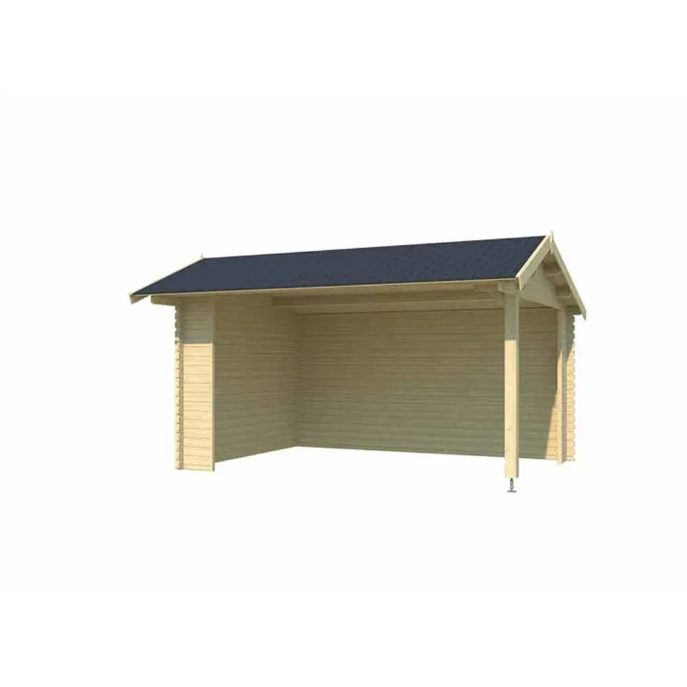 Lasita Maja Ltd San Diego-Log Cabin, Garden Room, Home Office - L389xW465xH273.6 cm in Brown 2