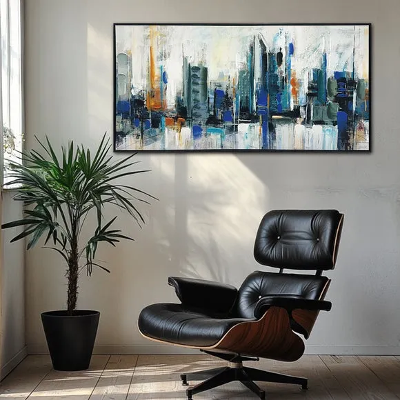 City Skyline by Joanne Last Framed Canvas