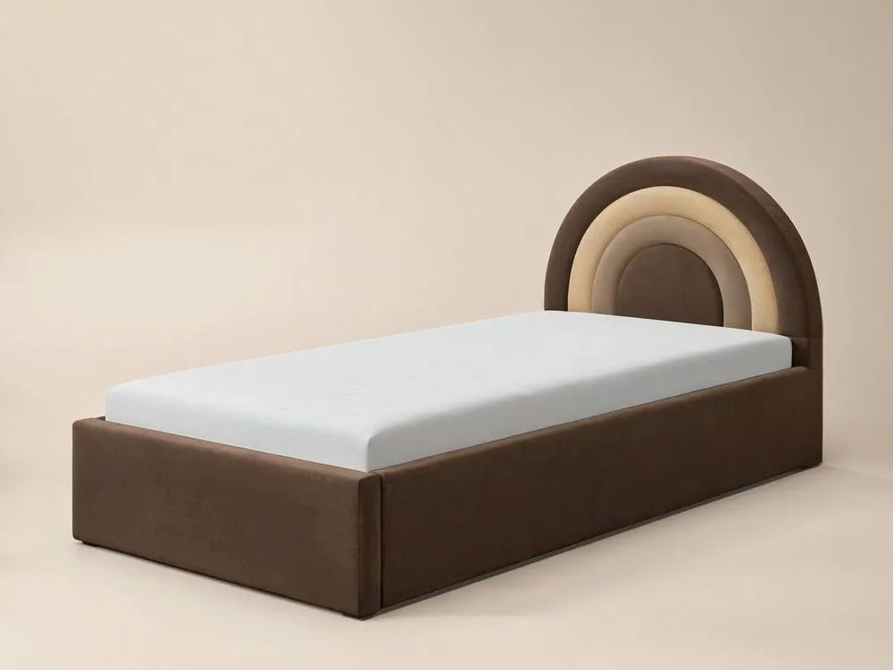 Flair Ava Single Ottoman Bed in Brown 5