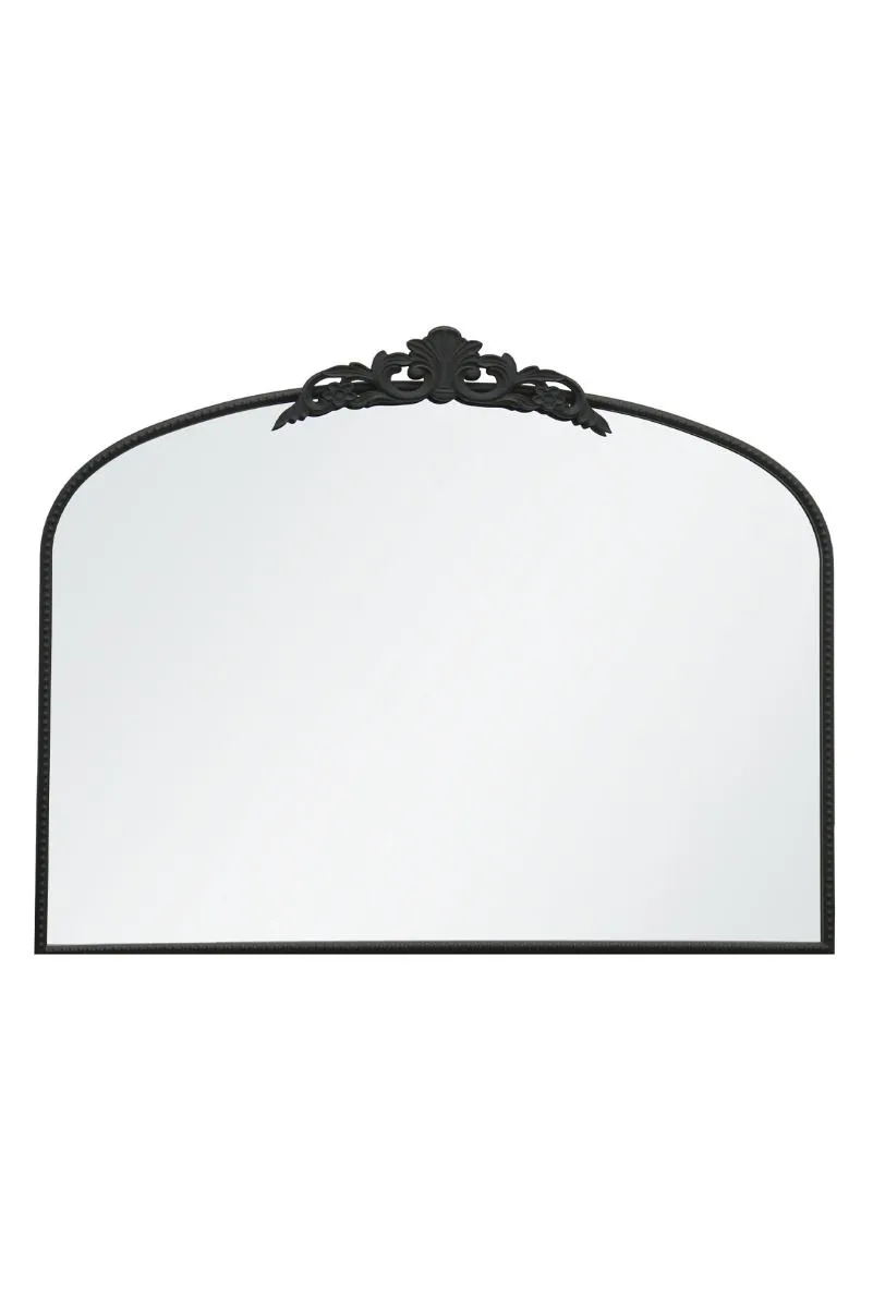 MirrorOutlet Black Metal Framed Arched Wall Mirror 40" X 31" (102CM X 80CM) 3
