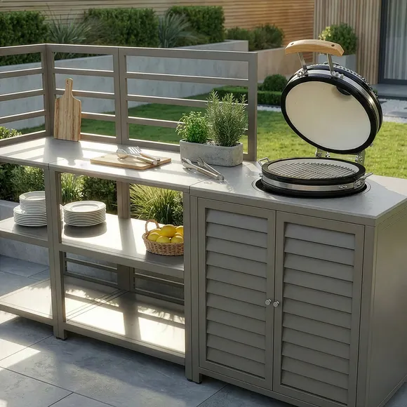 Maze Napoli 3 Piece Outdoor Kitchen Set with Kamado Café 2