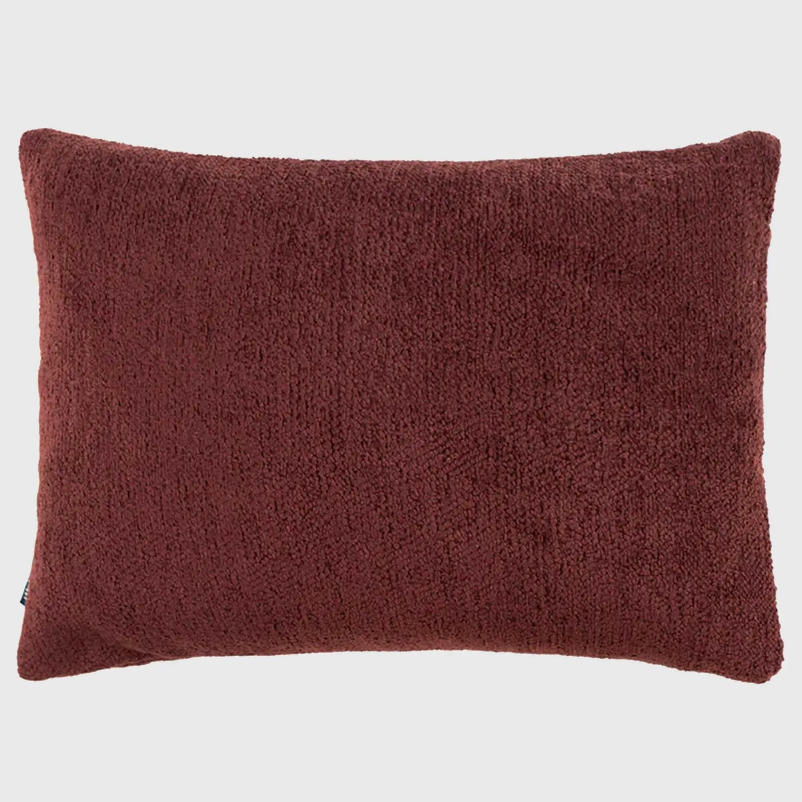 BURGUNDY BOUCLE CUSHION, Square, Red Polyester | Barker & Stonehouse
