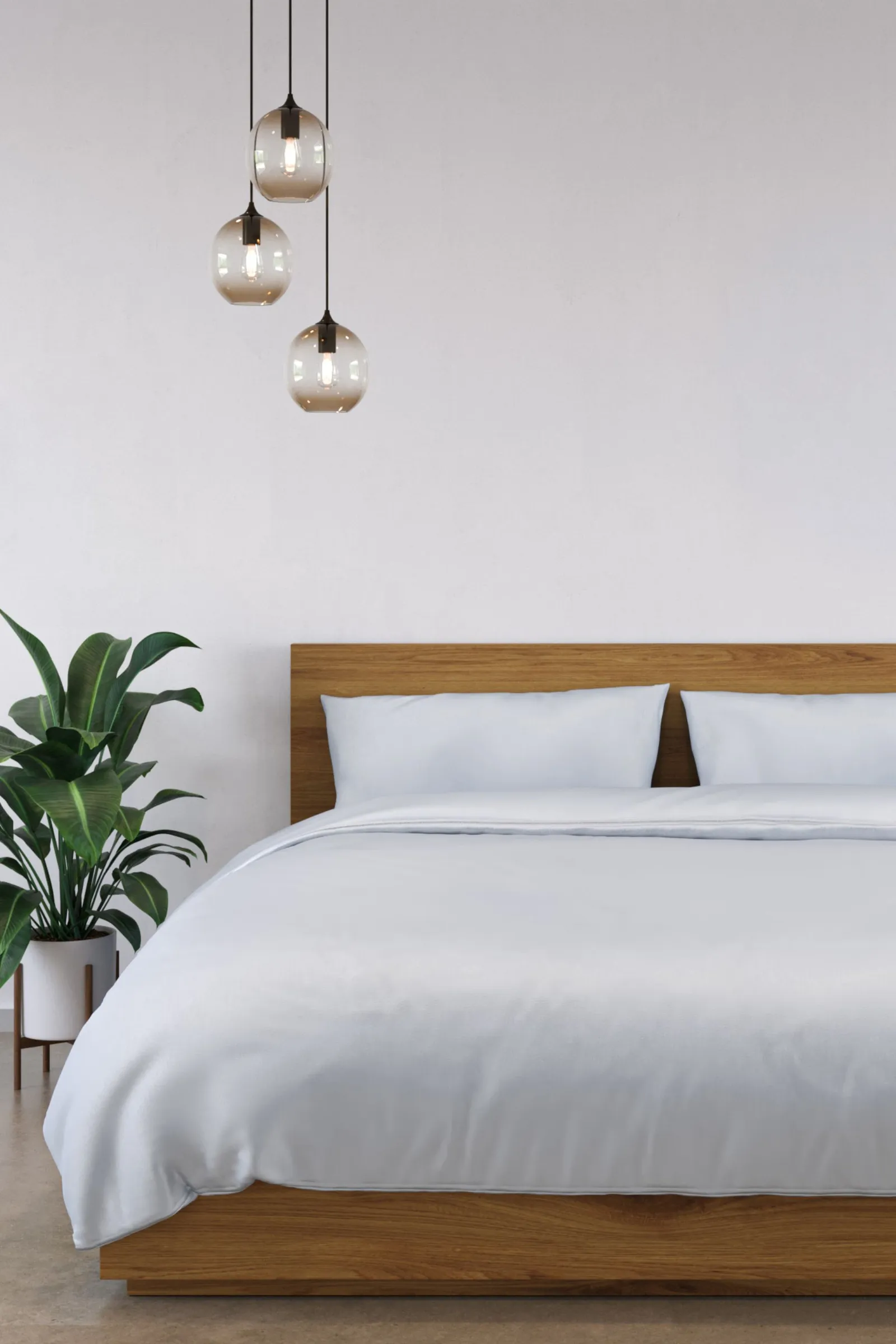 Panda London 100% Bamboo Complete Bedding Set in White 1
