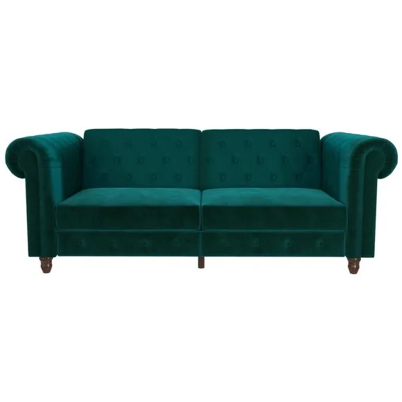 Felix Velvet Chesterfield Double Sofa Bed 3