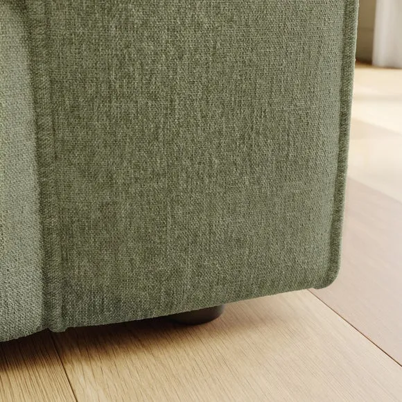 Abel Vintage Soft Chenille Corner Sofa 5