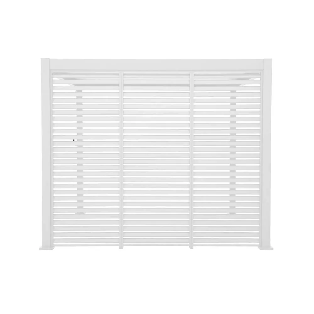 sweeek Louvered pergola aluminium 3 x 3m V2 & 3 100cm louver panels in White 6