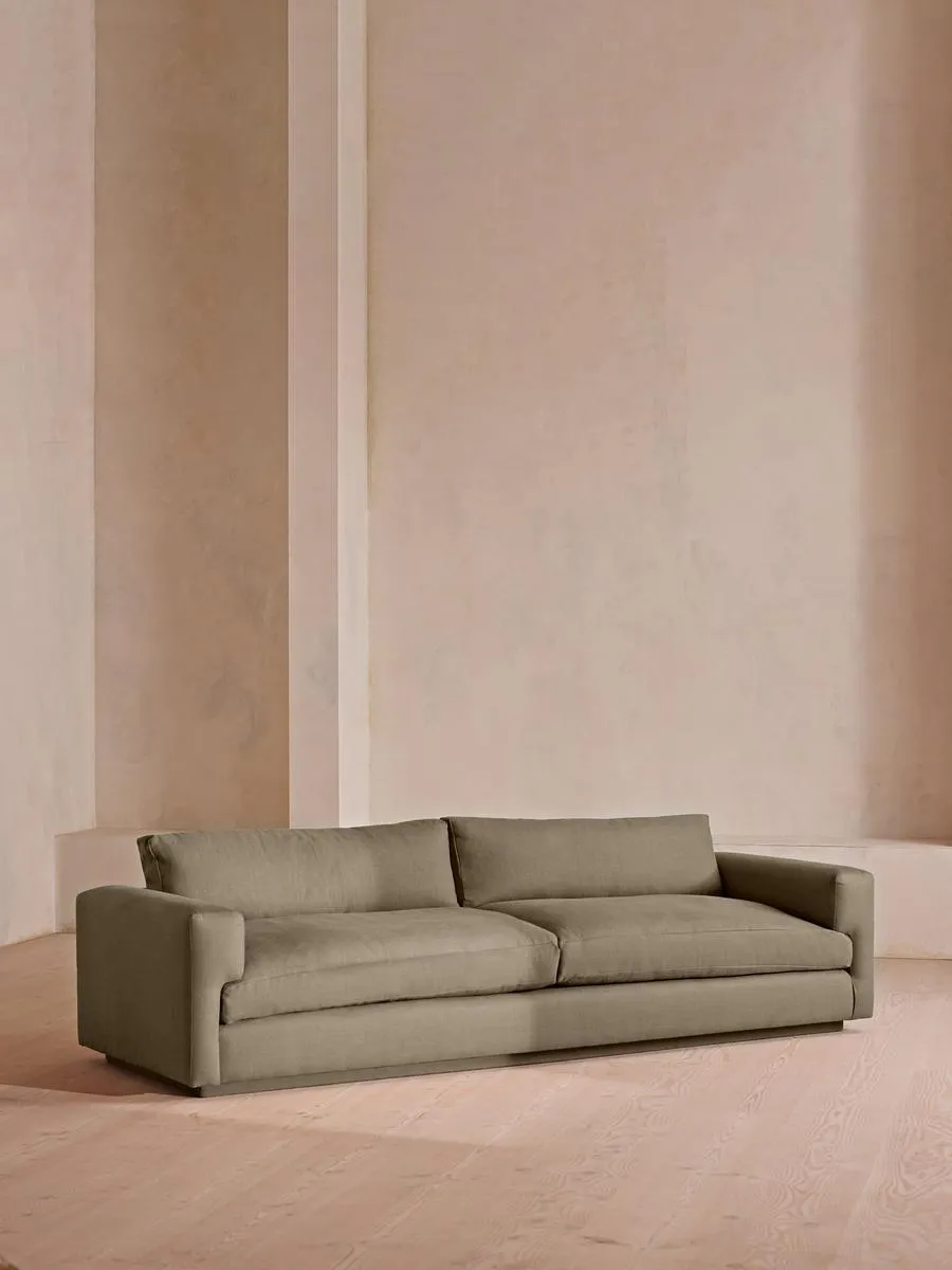 Mossley Four Seater Sofa, Linen, Sage