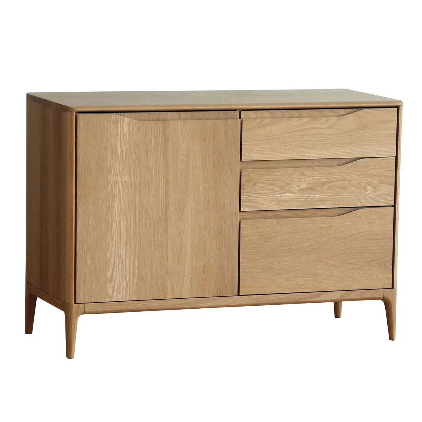 Ercol Romana Small Sideboard 3 Drawer Dead Matt Oak
