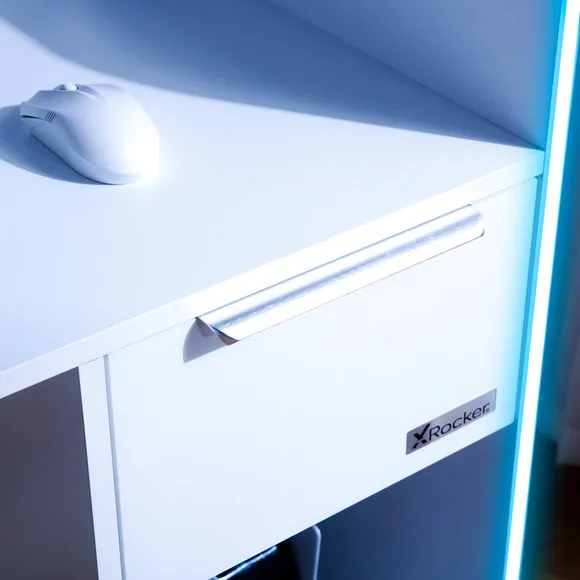 X Rocker Electra Desk with Wireless Charging and LED Lights 3