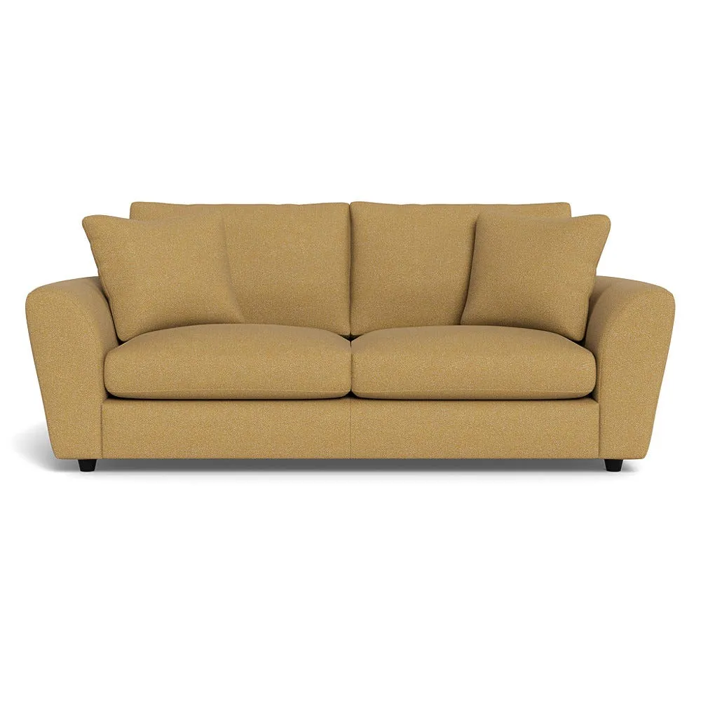 Heal's Snooze 4 Seater Sofa Boucle Tweed Citrine Black Feet 1