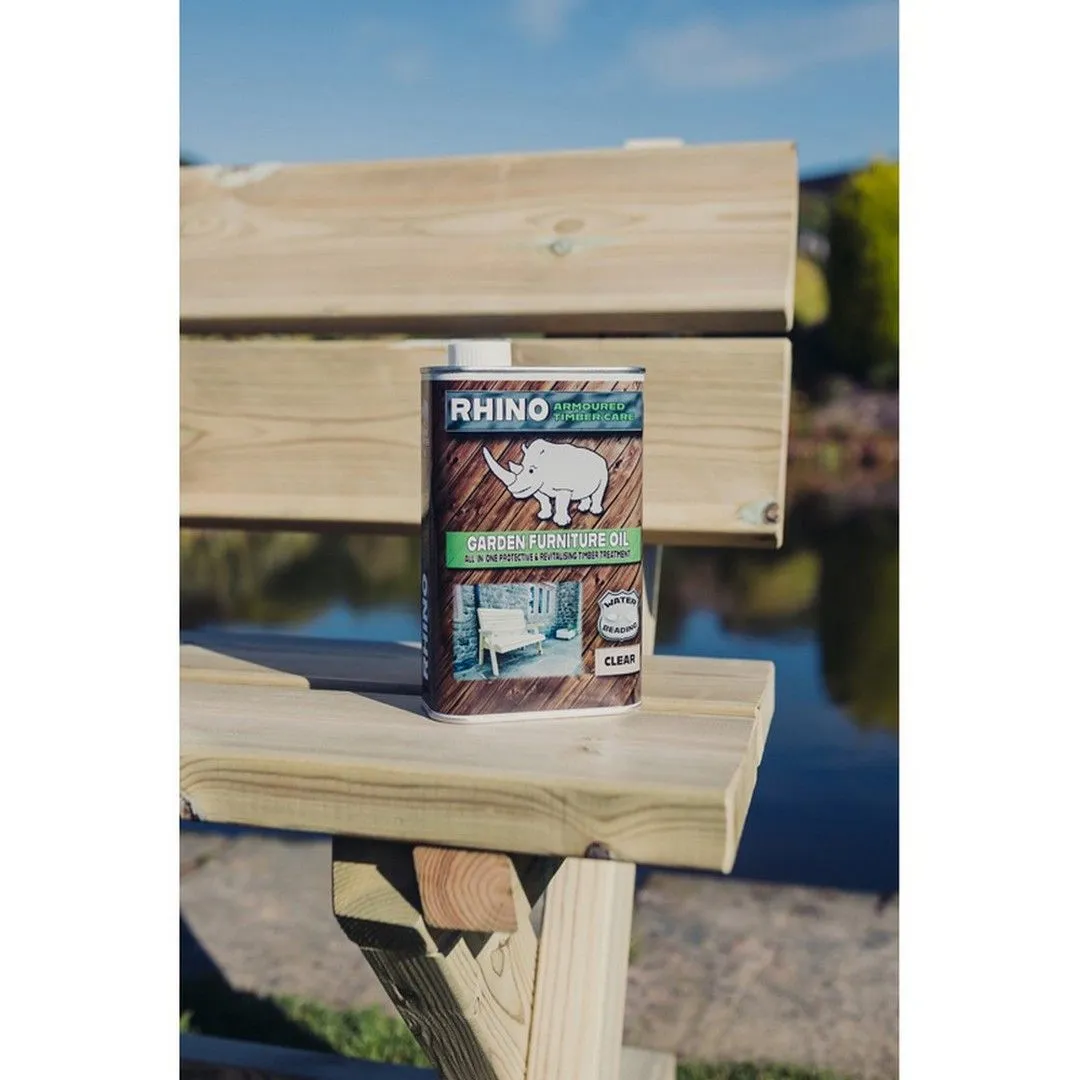 Churnet Valley Garden Furniture Ltd Rhino Valley Garden Furniture Timber Care 1L Tin - Clear in Brown