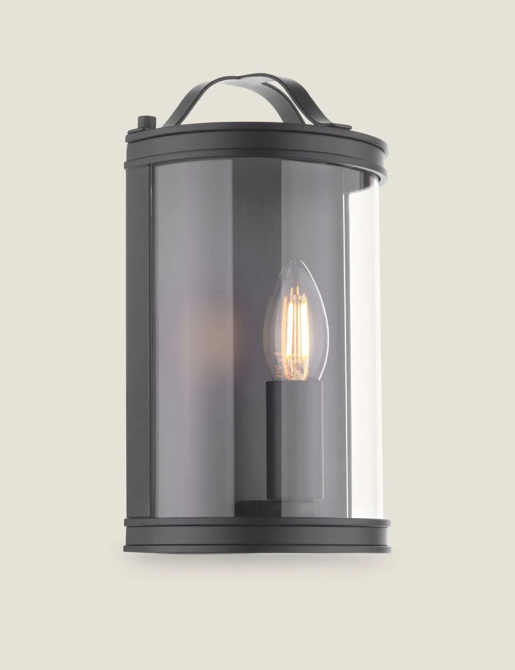 Laura Ashley Harrington Metal Flush Wall Light Black