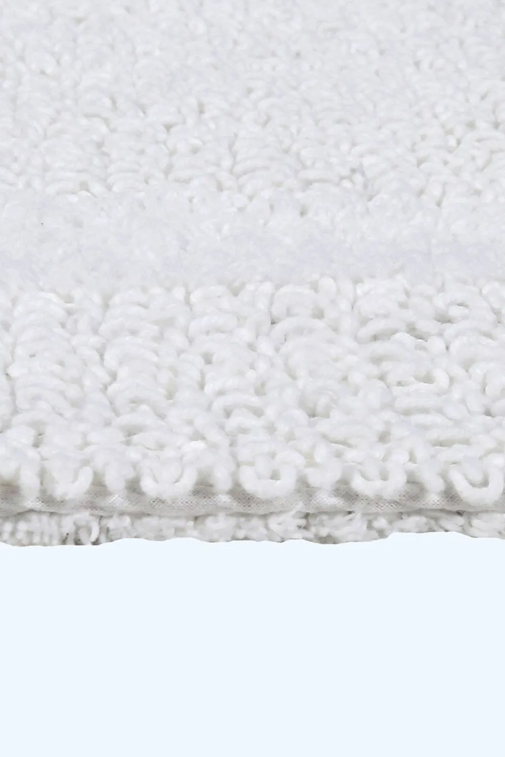 Homescapes Luxury Square Bath Mat 1600GSM 100% Cotton Reversible Shower Mat, 50cm in White 5