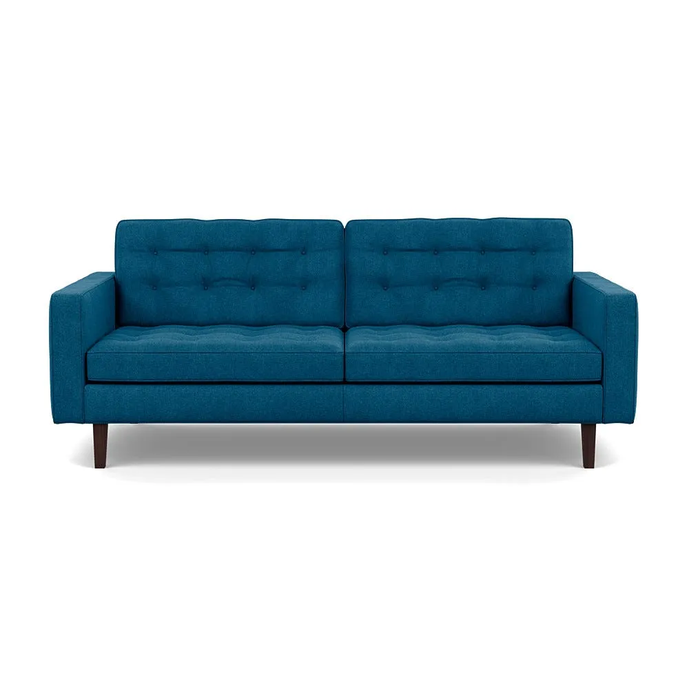 Heal's Hepburn 3 Seater St Moritz Wool Teal 149 Wenge Feet 1