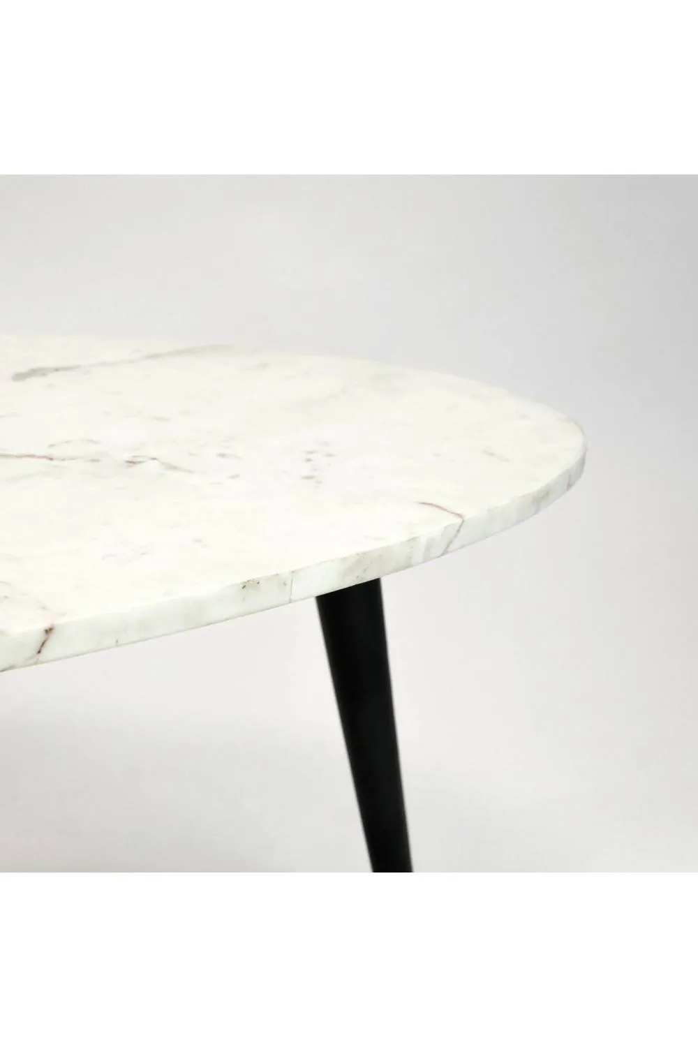IH Design Farleigh Natural White Marble & Metal Coffee Table 3