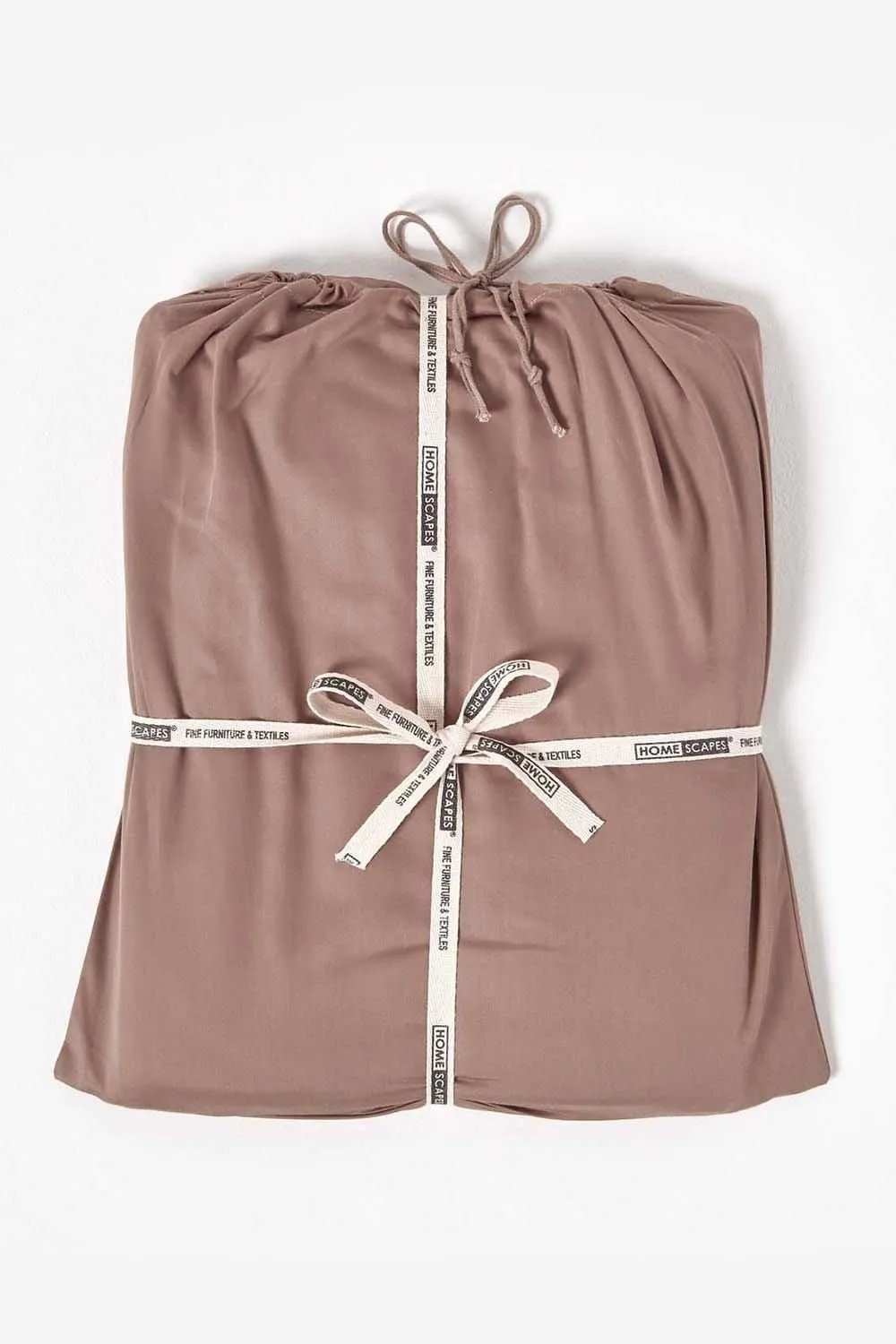 Homescapes Sateen Cotton Deep Fitted Sheet 18 inch 400 Thread Count in Brown 4