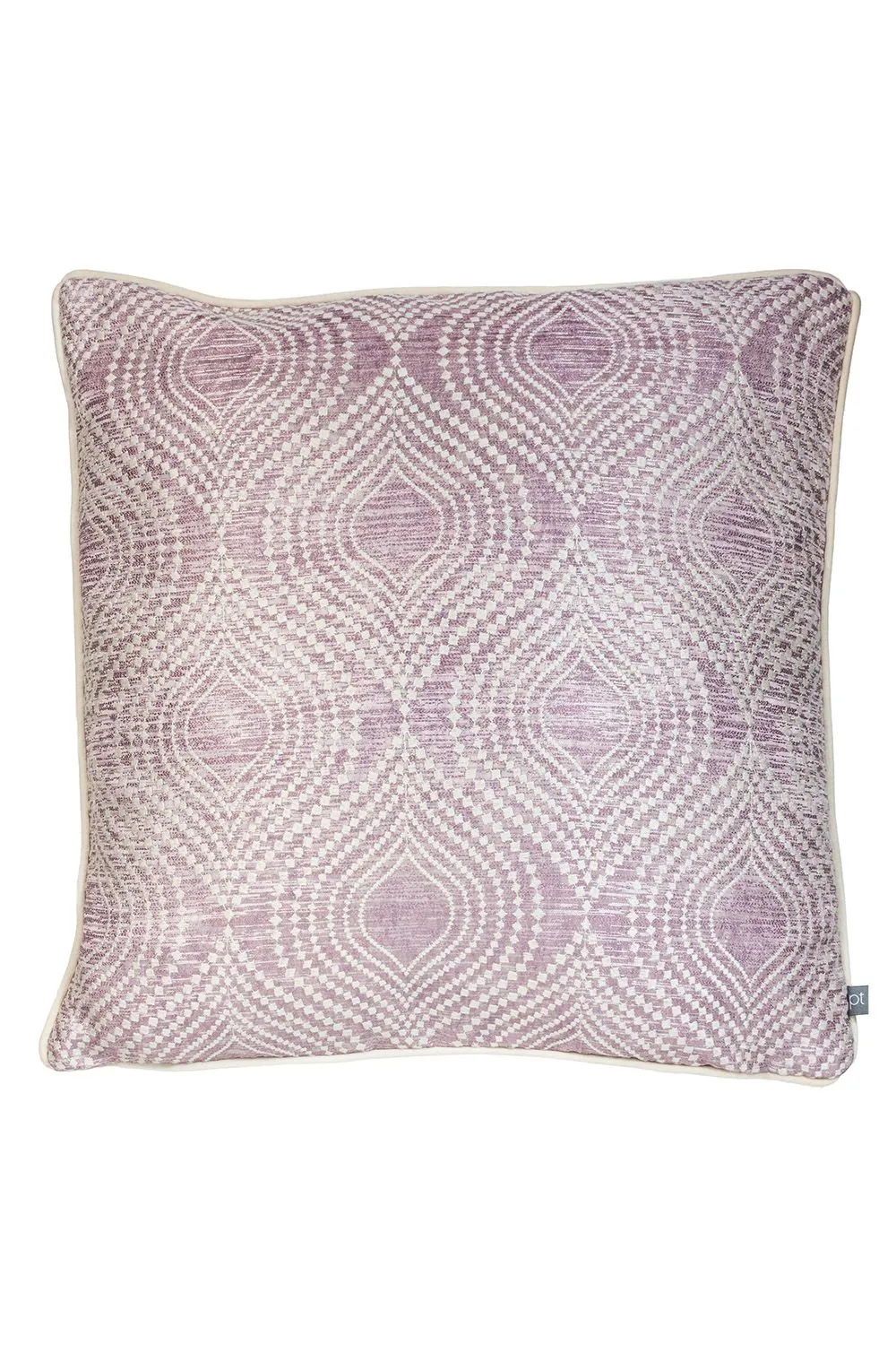 Prestigious Textiles Radiance Jacquard Piped Cushion in Purple
